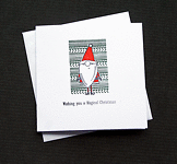 Magical Scandi Santa - Handcrafted Christmas Card - dr20-0028